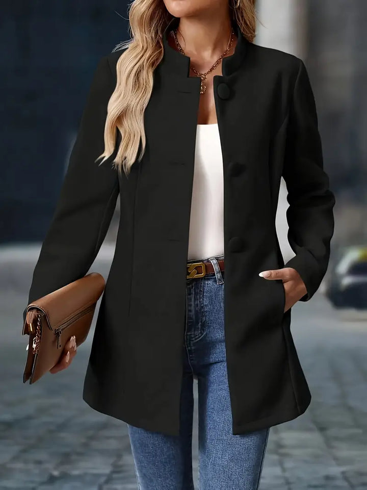 Solviera™ Elegant Buttoned Coat