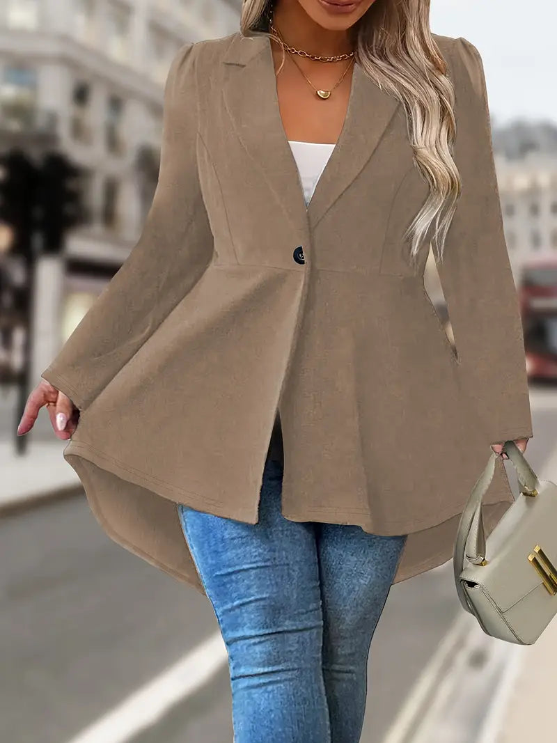 Varelia™ Elegant Long Sleeve Blazer With Single Button