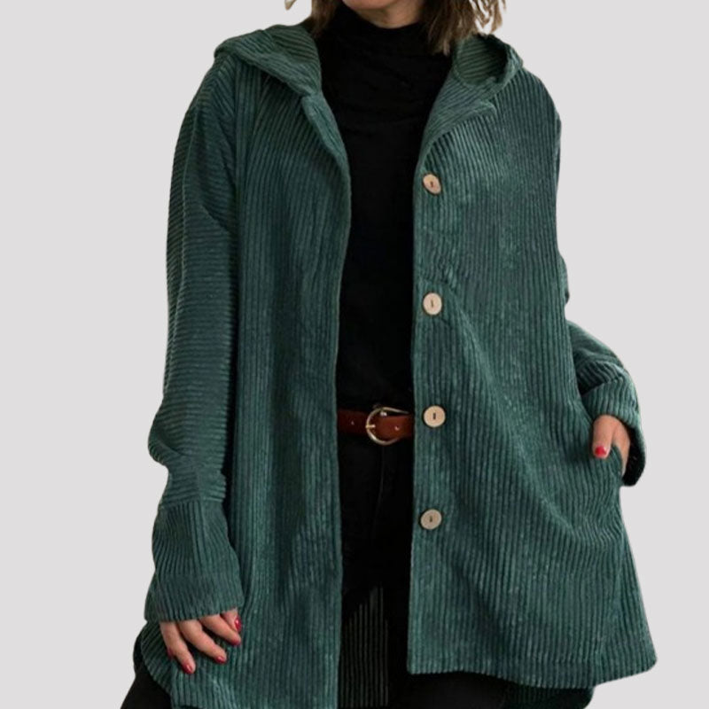 Velmora™ Corduroy Hooded Jacket