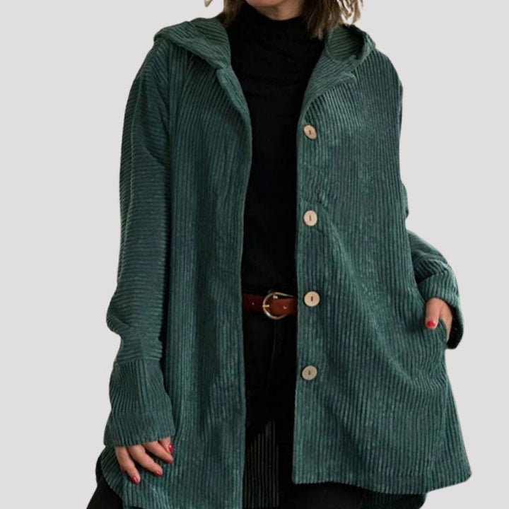 Velmora™ Corduroy Hooded Jacket