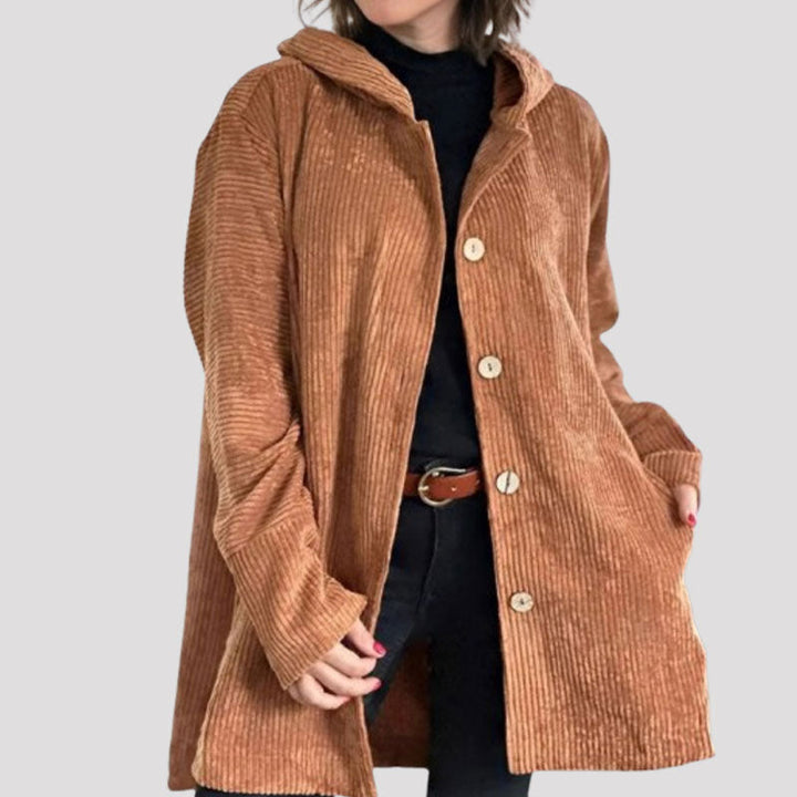 Velmora™ Corduroy Hooded Jacket