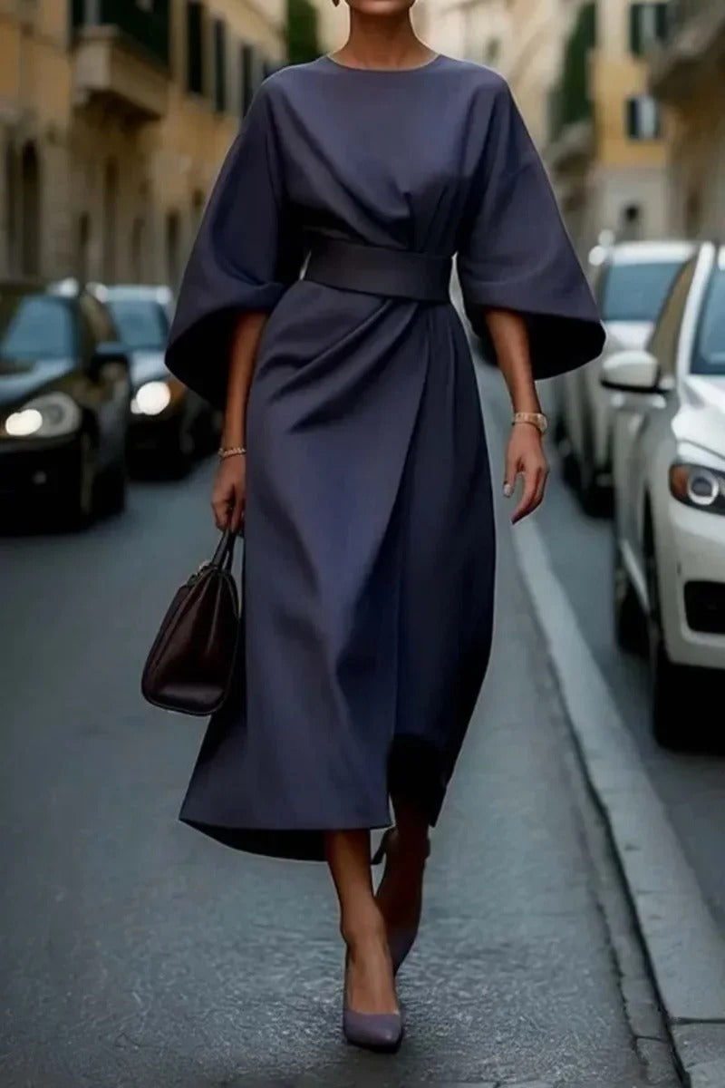 Selvara™ Elegant Kimono-Sleeve Dress