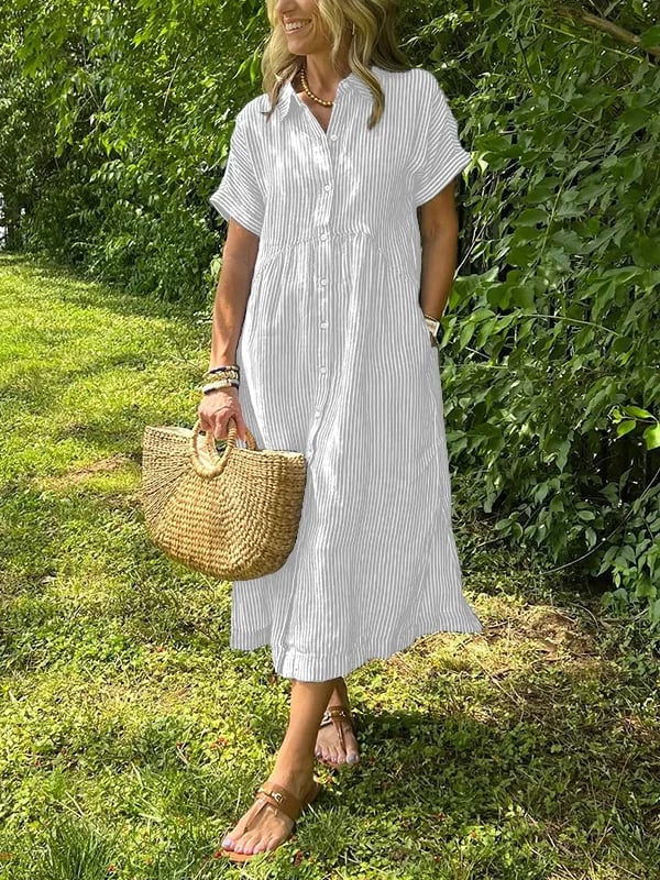 Venyra™ Button-Down Midi Dress