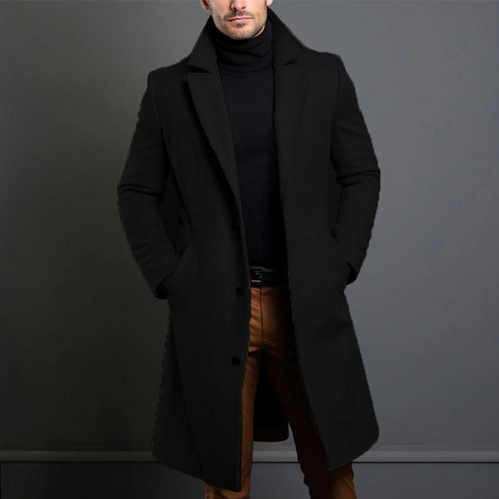 Valmorra™ Midnight Wool Overcoat