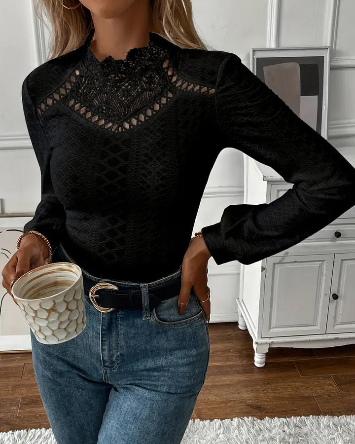 Elavine™ Classic Lace Long Sleeve Top