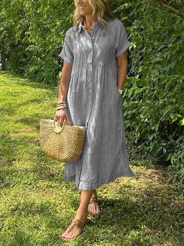 Venyra™ Button-Down Midi Dress