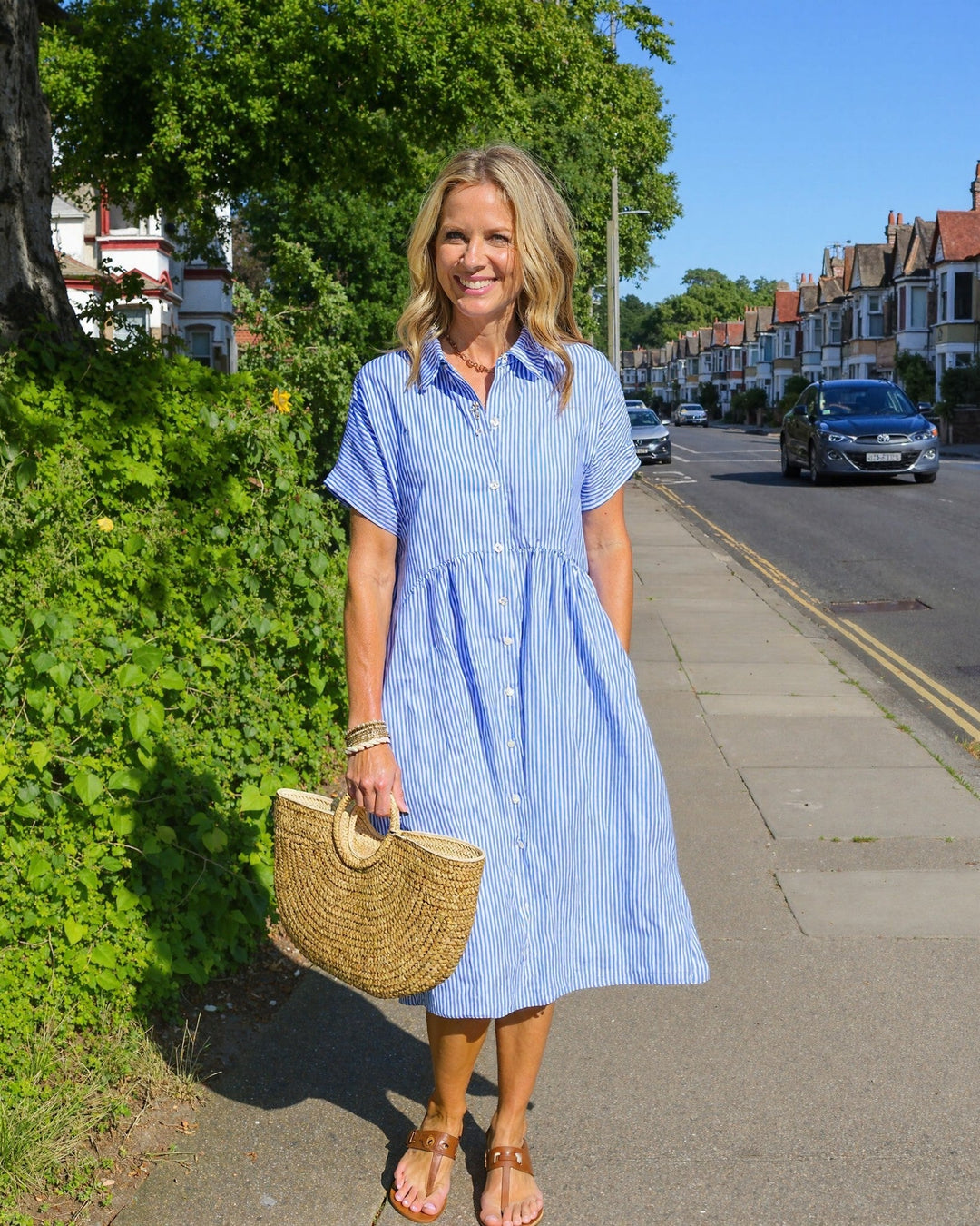 Caryla™ Button-Up Midi Dress