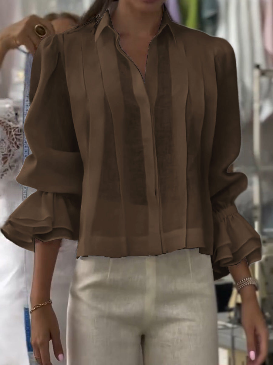 Elanora™ Ruffle Sleeve Blouse