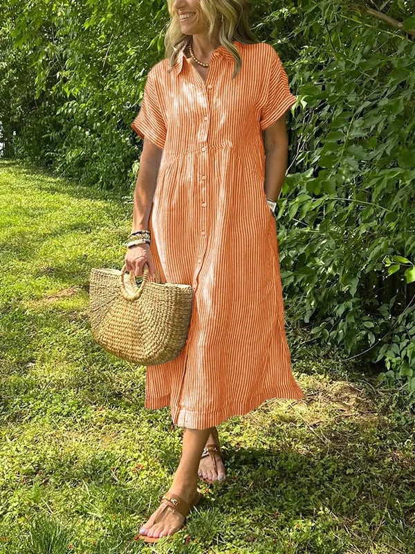 Venyra™ Button-Down Midi Dress