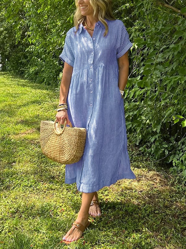 Caryla™ Button-Up Midi Dress