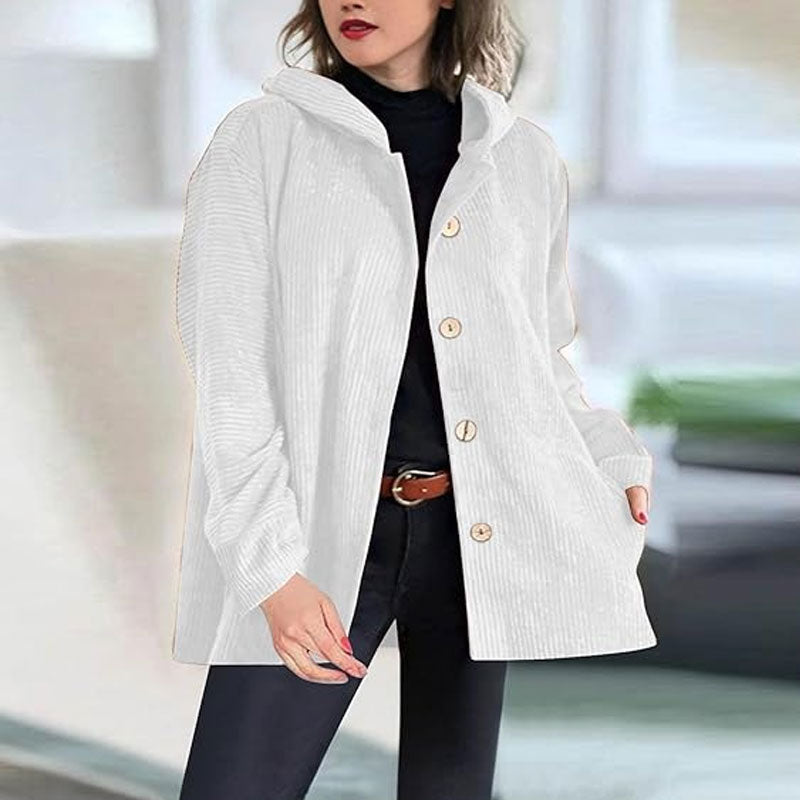 Velmora™ Corduroy Hooded Jacket