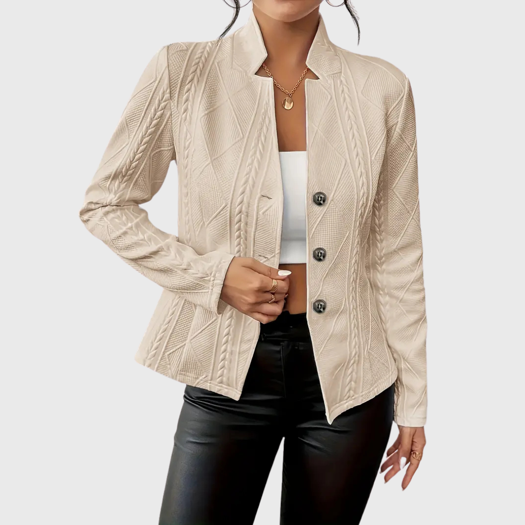 Sylvara™ Textured Button Blazer