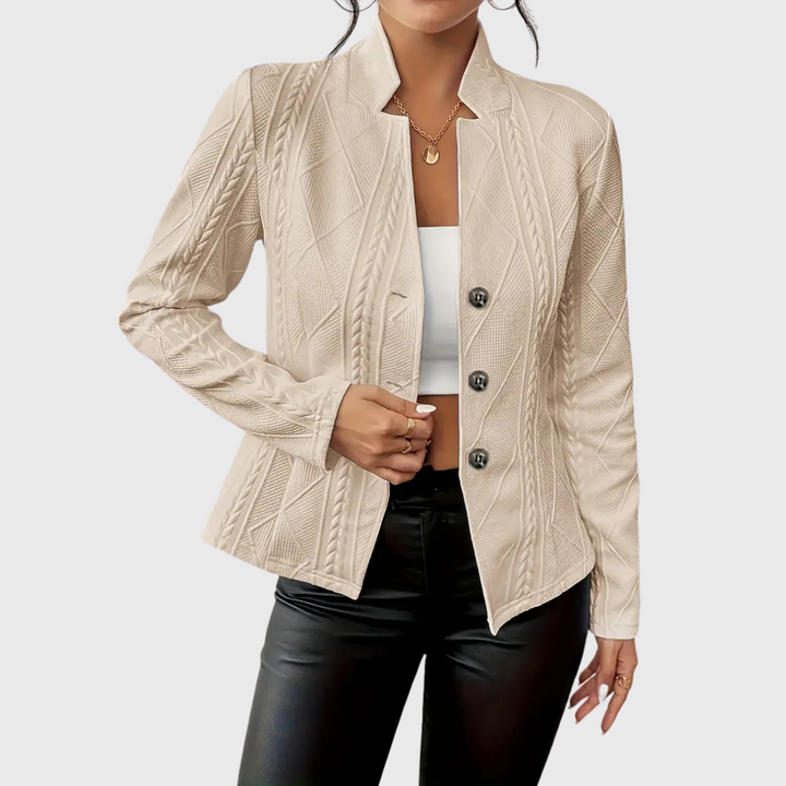 Sylvara™ Textured Button Blazer