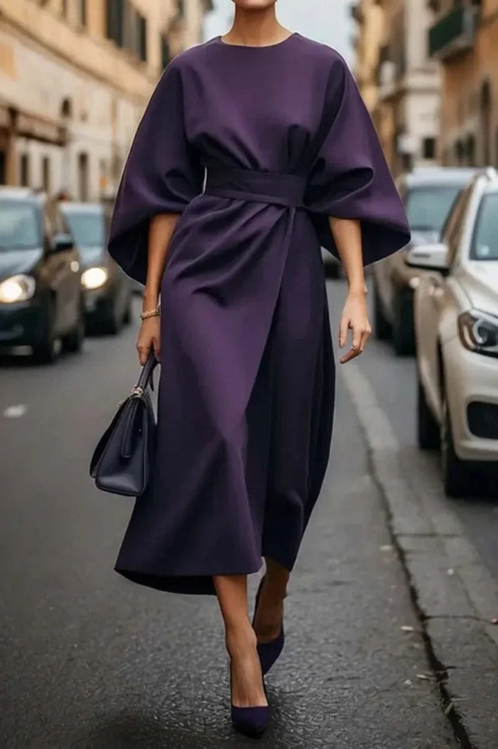Selvara™ Elegant Kimono-Sleeve Dress