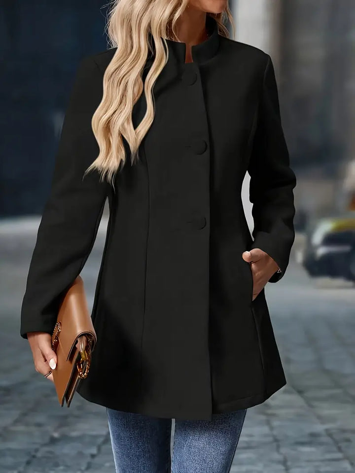 Solviera™ Elegant Buttoned Coat