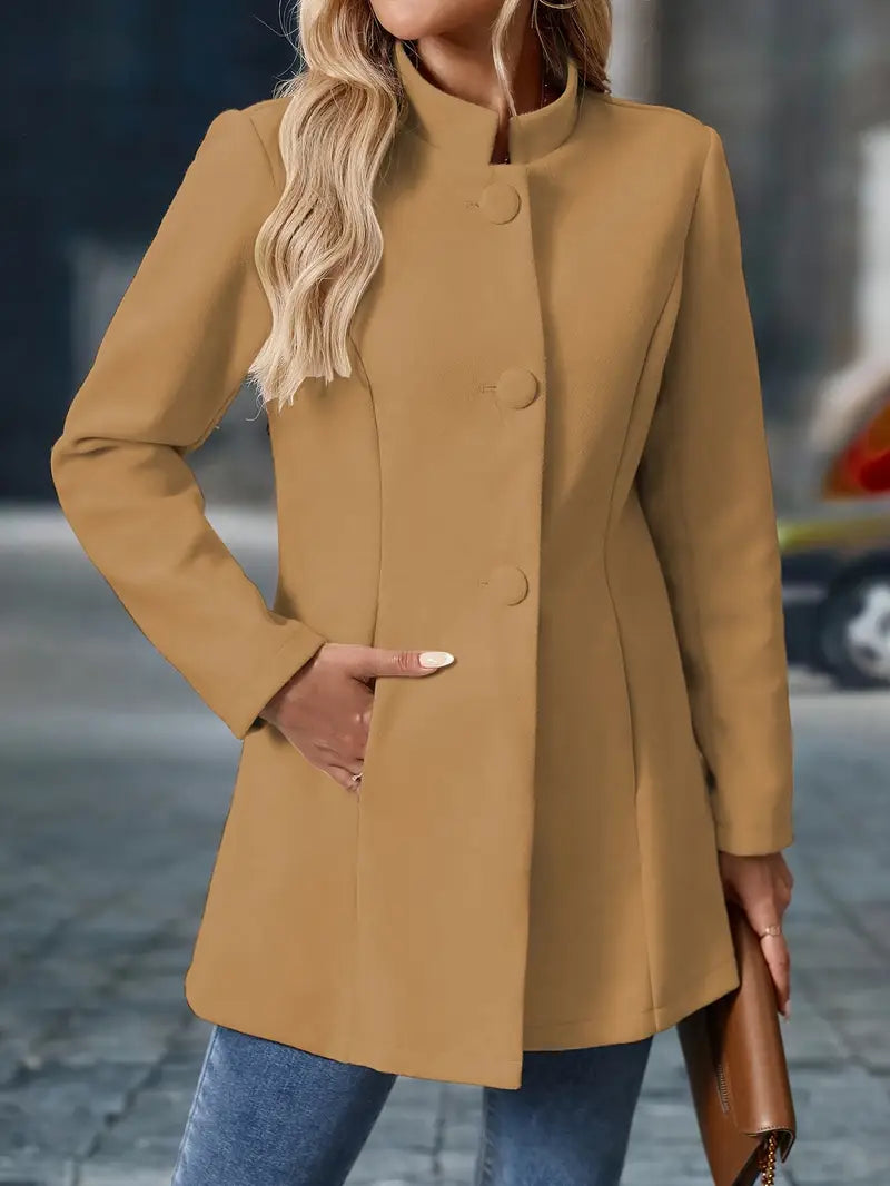 Solviera™ Elegant Buttoned Coat
