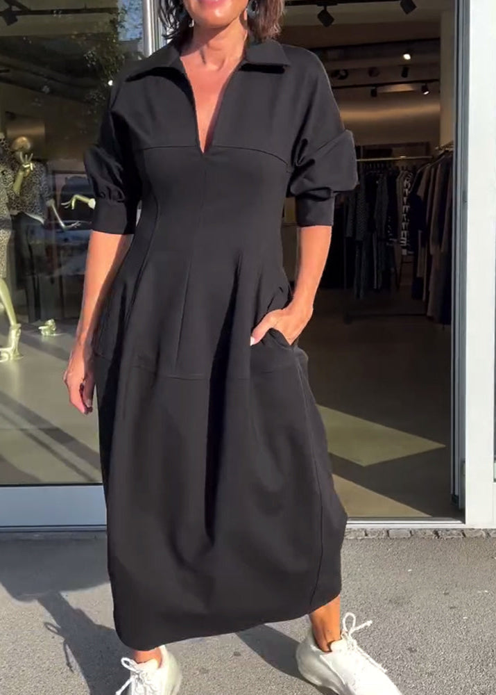 Mara™ – Collared Utility Midi Dress