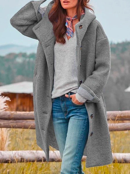 Rowena – Oversized Button-Front Coat