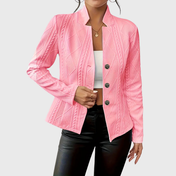 Sylvara™ Textured Button Blazer