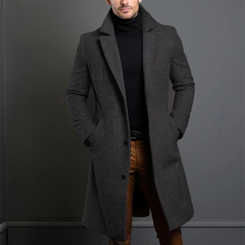 Valmorra™ Midnight Wool Overcoat