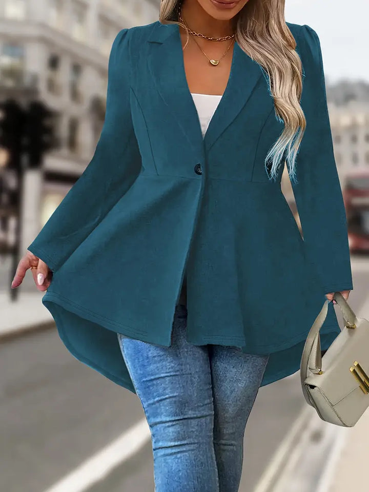 Varelia™ Elegant Long Sleeve Blazer With Single Button