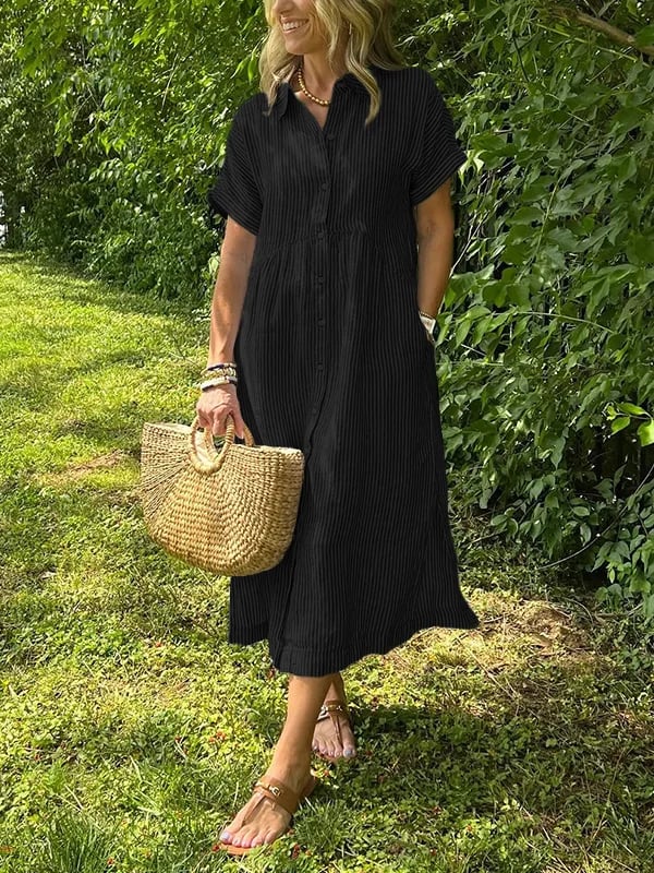 Venyra™ Button-Down Midi Dress