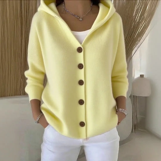 Melora™ Buttoned Knit Hoodie