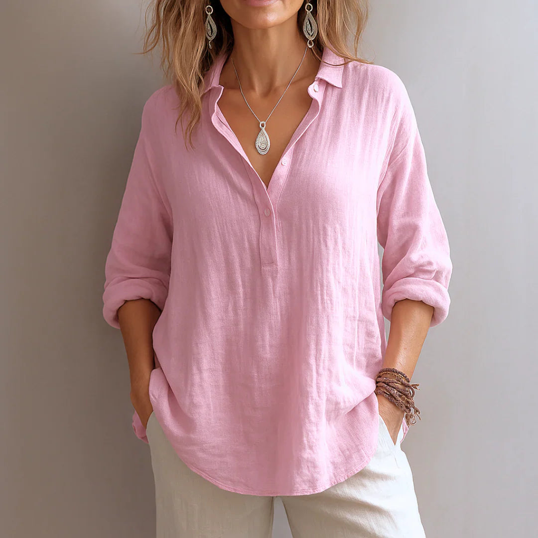 Avynna™ Relaxed Button Blouse