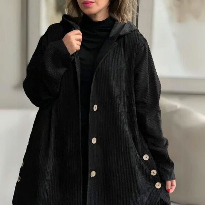 Velmora™ Corduroy Hooded Jacket