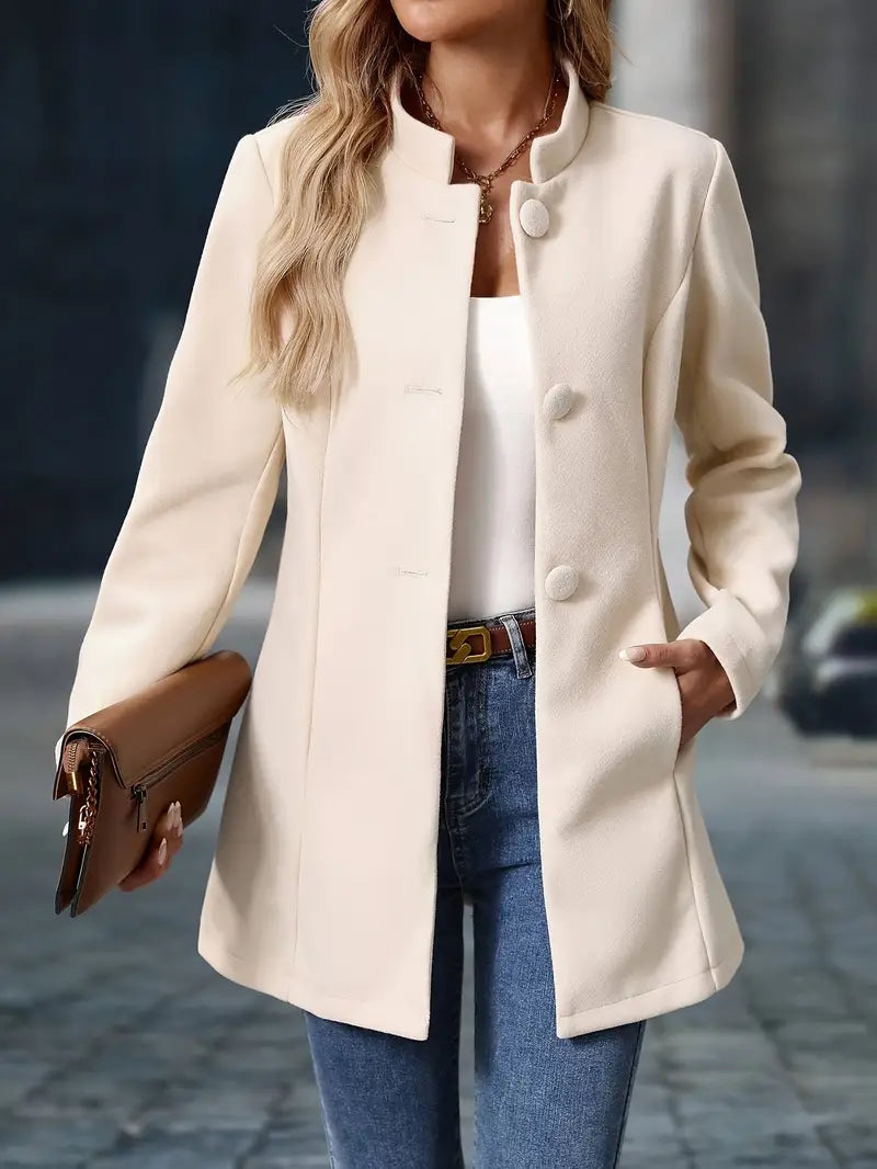 Solviera™ Elegant Buttoned Coat