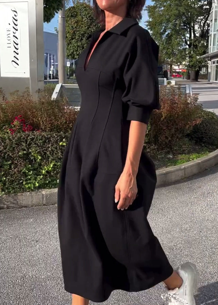 Mara™ – Collared Utility Midi Dress