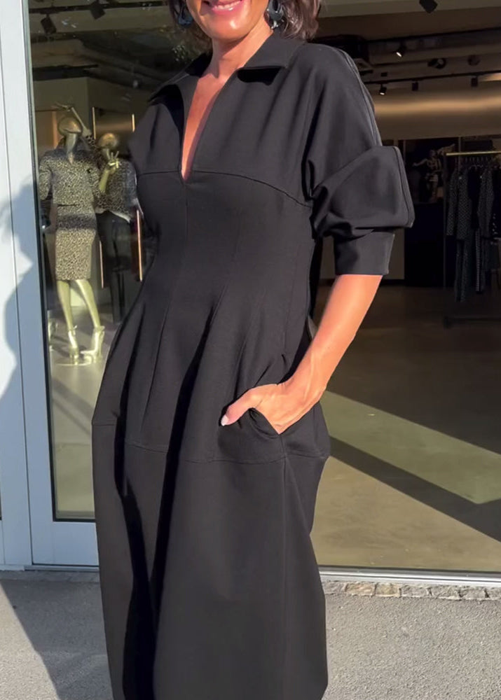 Mara™ – Collared Utility Midi Dress