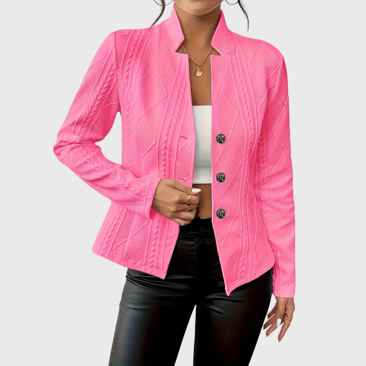 Sylvara™ Textured Button Blazer