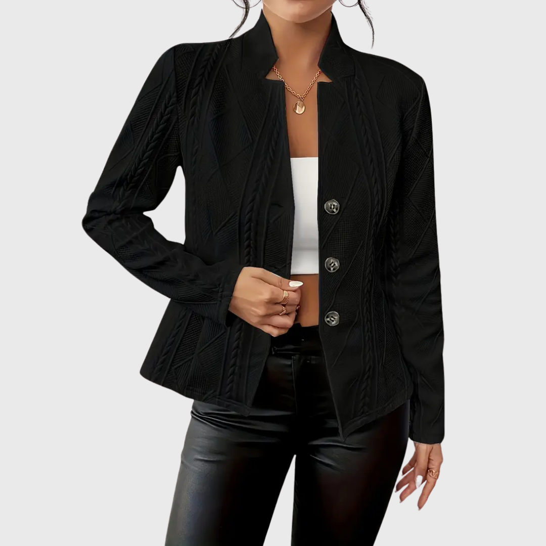 Sylvara™ Textured Button Blazer