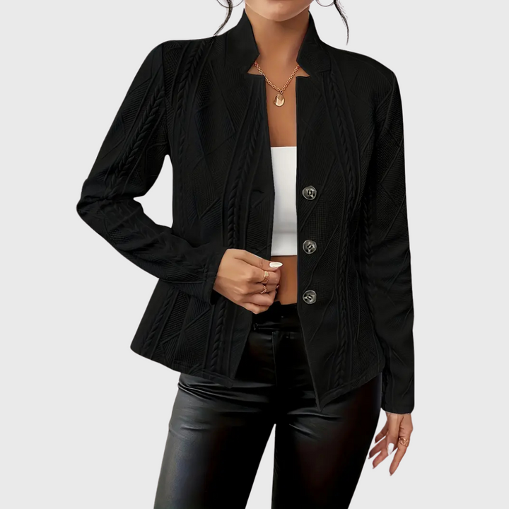 Sylvara™ Textured Button Blazer