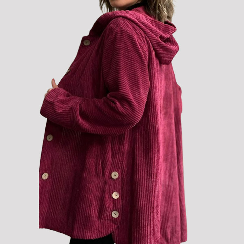 Velmora™ Corduroy Hooded Jacket