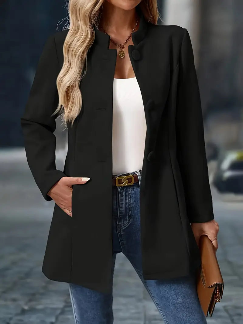 Solviera™ Elegant Buttoned Coat