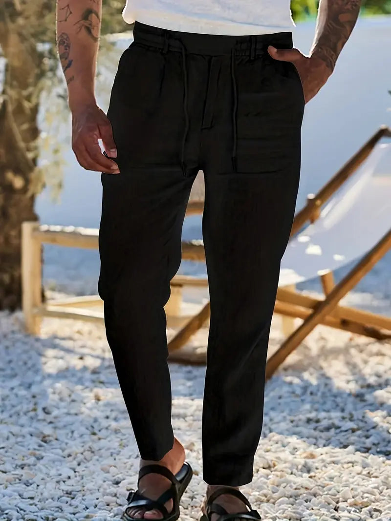 Soren™ – Coastal Linen Drawstring Pants