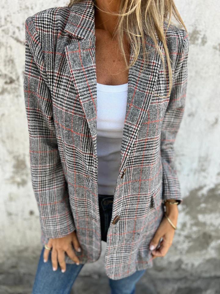 Brinora™ Classic Plaid Blazer