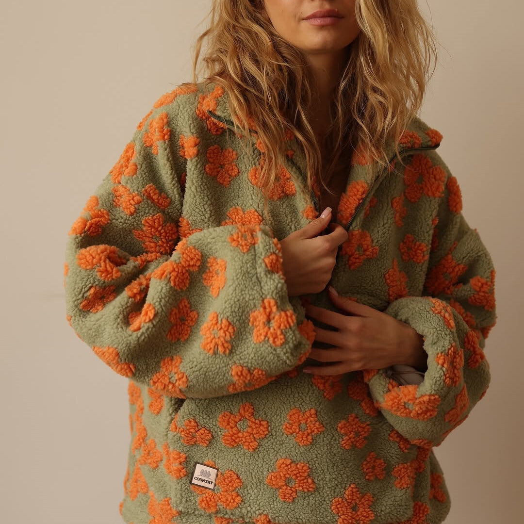 Lunelle™ Floral Fleece Pullover