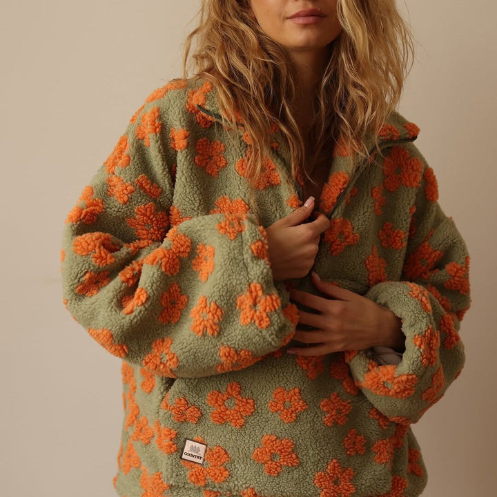 Lunelle™ Floral Fleece Pullover