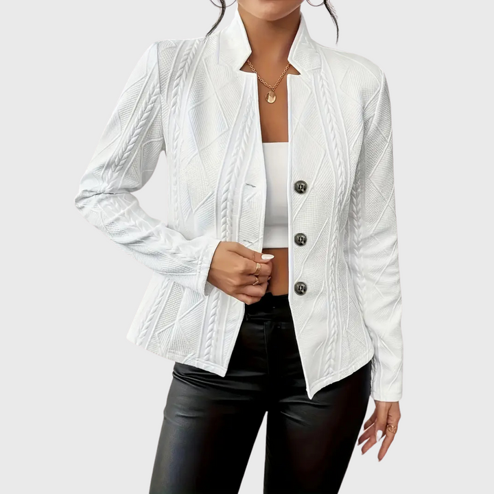 Sylvara™ Textured Button Blazer