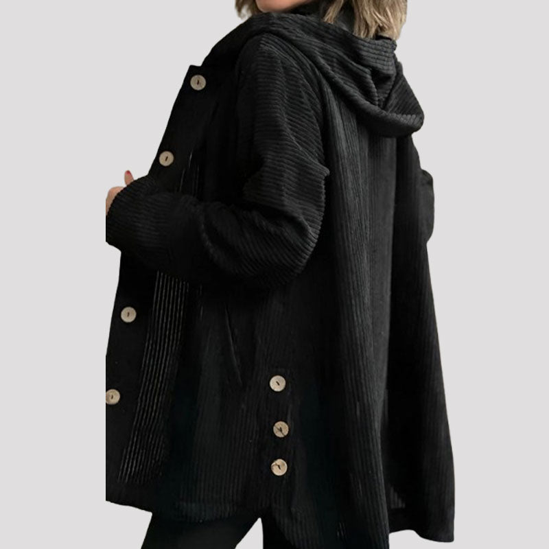 Velmora™ Corduroy Hooded Jacket