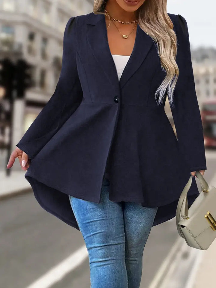 Varelia™ Elegant Long Sleeve Blazer With Single Button