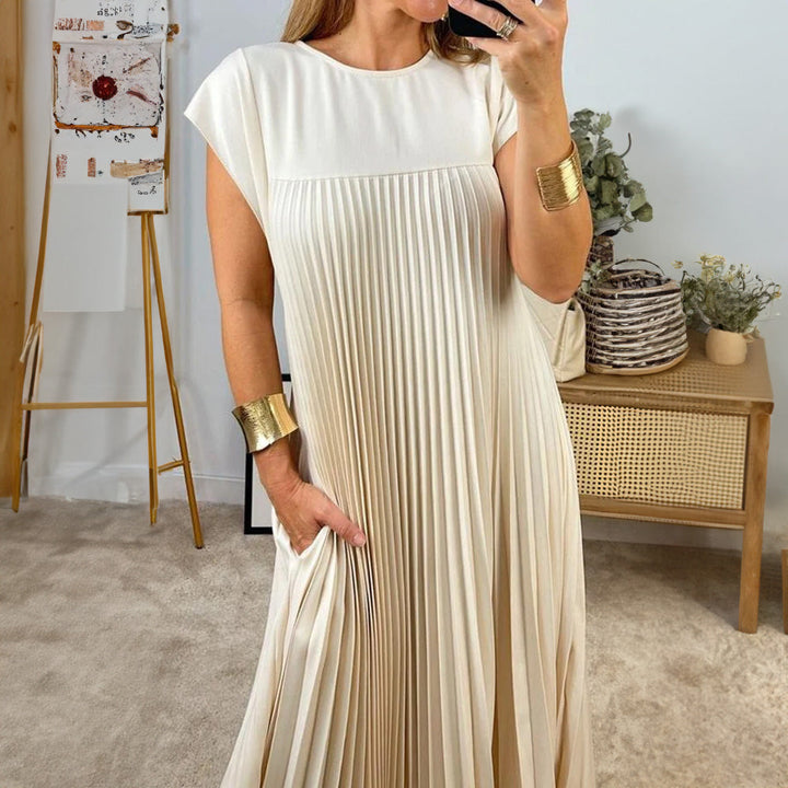 Melvaya™ Pleated Midi Dress