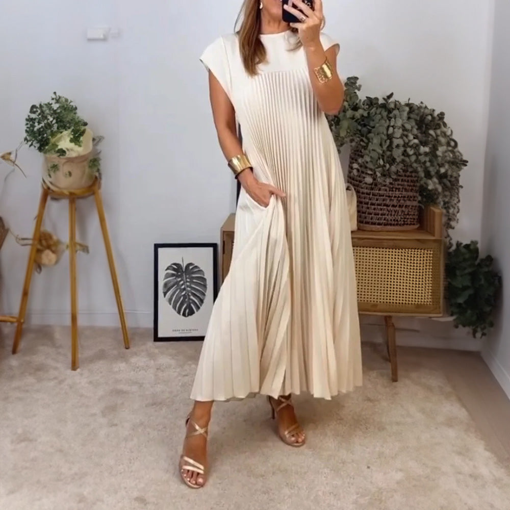 Melvaya™ Pleated Midi Dress