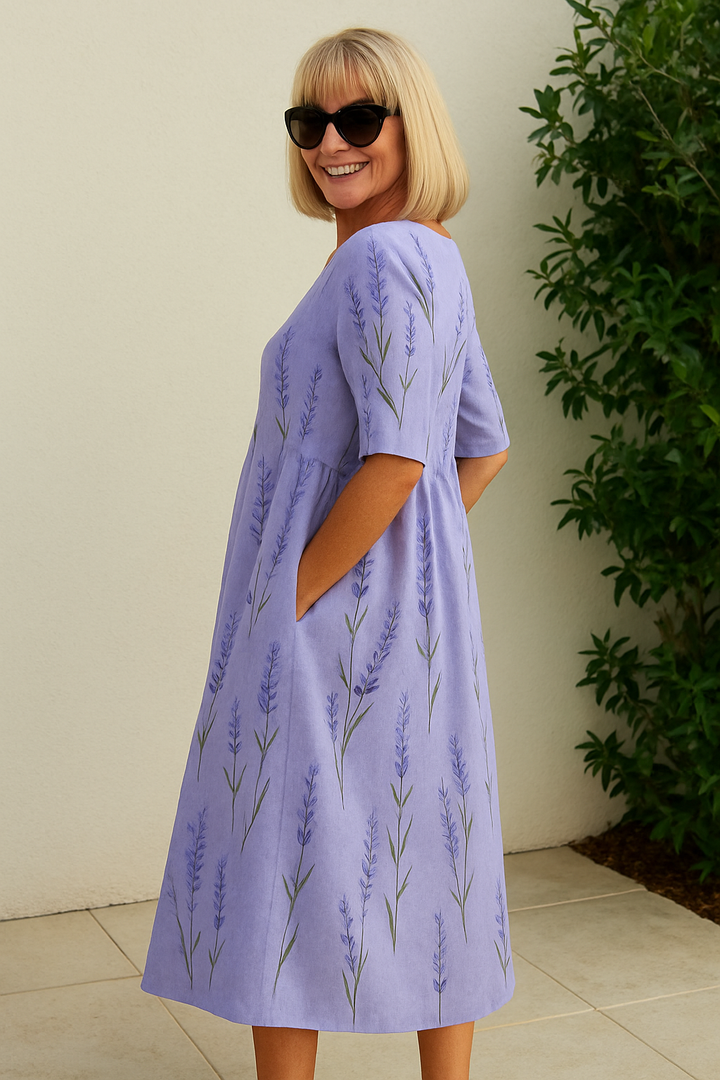 Evalina™ Timeless Floral Midi Dress