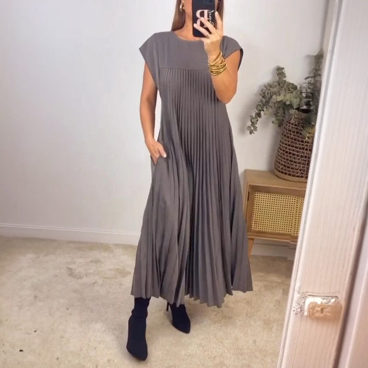 Melvaya™ Pleated Midi Dress