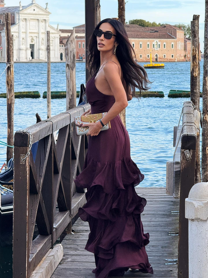 Seravine™ Elegant Ruffle Maxi Dress