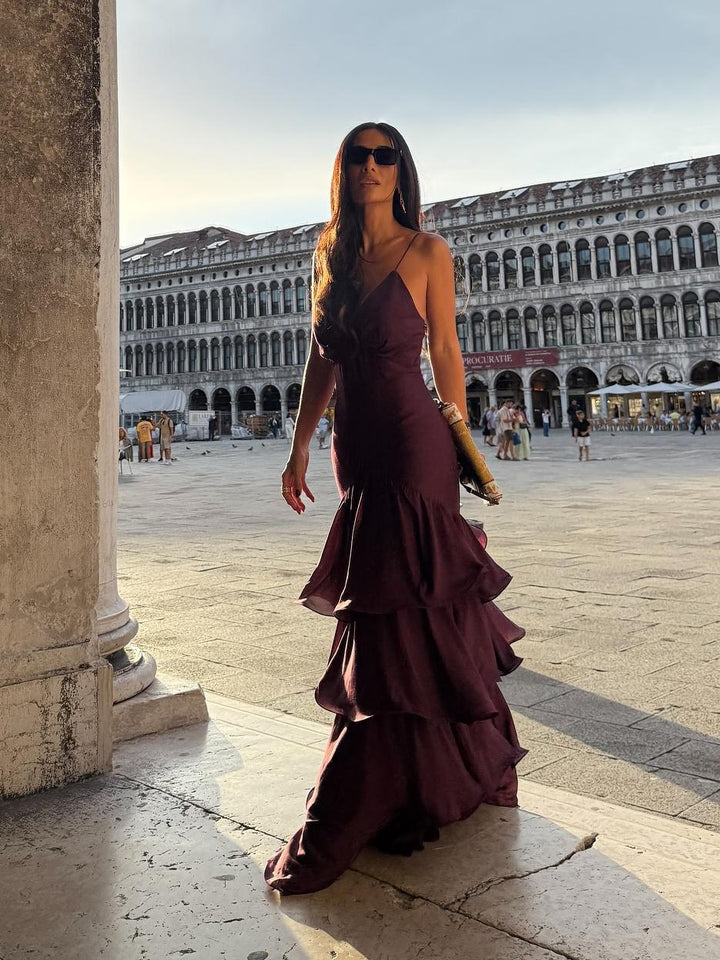 Seravine™ Elegant Ruffle Maxi Dress